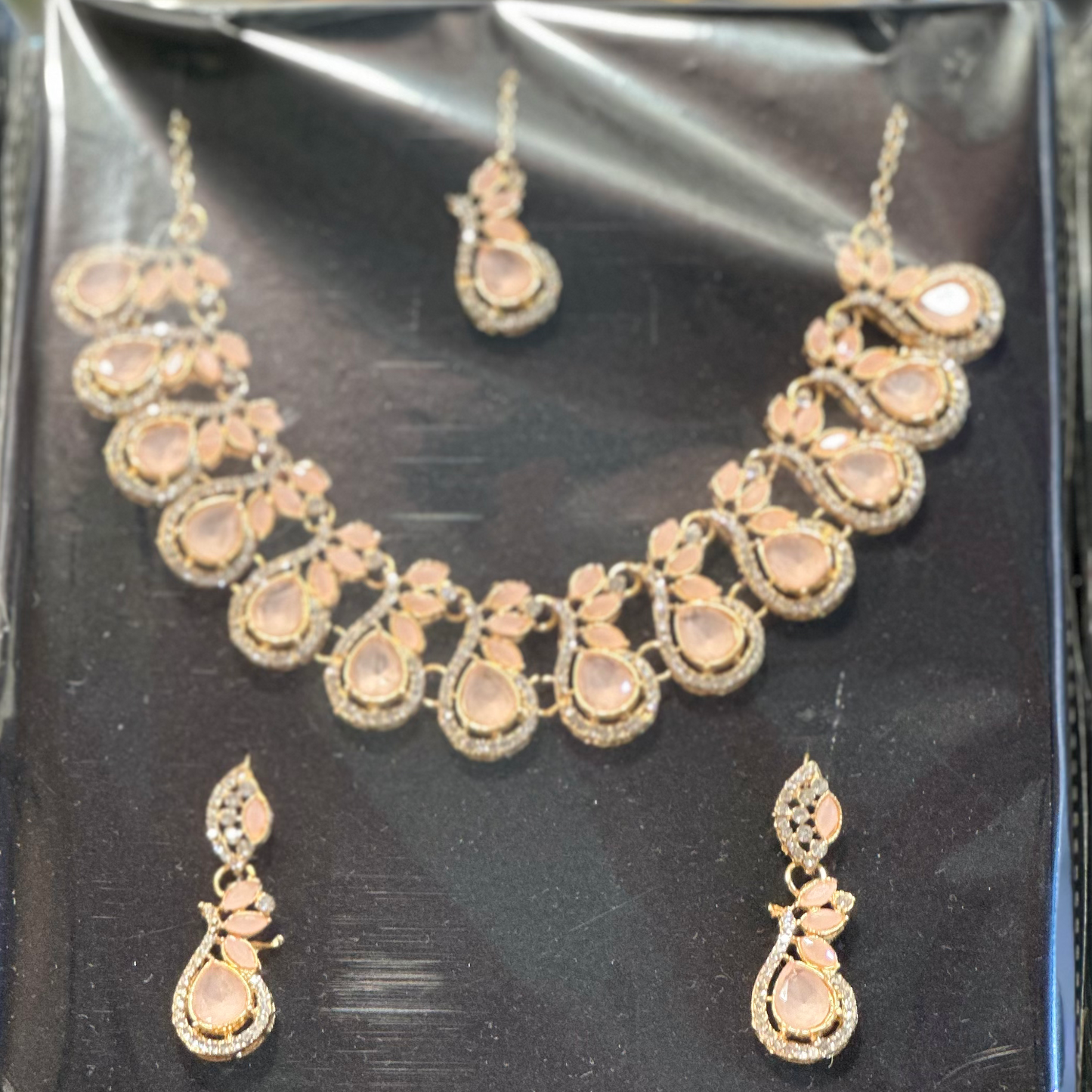 πΈ Premium Floral Kundan Bridal Necklace Set with Matching Earrings | Gold-Plated Traditional Jewelry Set for Wedding & Party Wear πΈ
