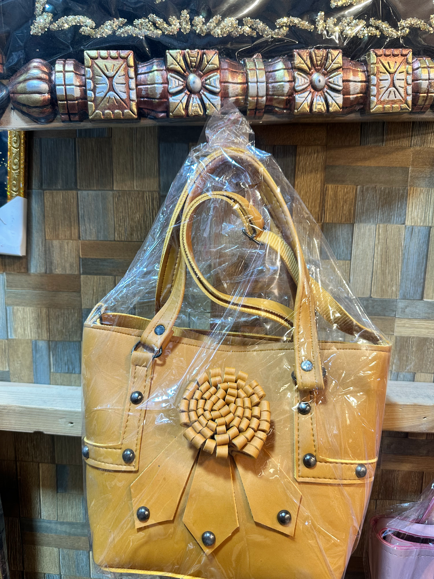 Mustard Bloom Tote Bag for Women – Stylish Ladies Handbag | Trendy Shoulder Bag | Elegant Everyday Women’s Tote