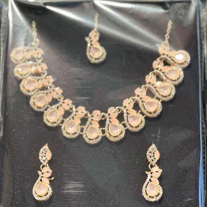 🌸 Premium Floral Kundan Bridal Necklace Set with Matching Earrings | Gold-Plated Traditional Jewelry Set for Wedding & Party Wear 🌸