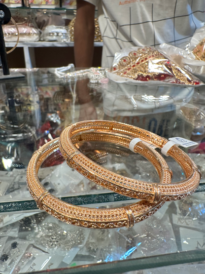 Elegant Gold-Plated Kada Bangles for Women | Traditional Bridal & Party Wear Designer Bangles